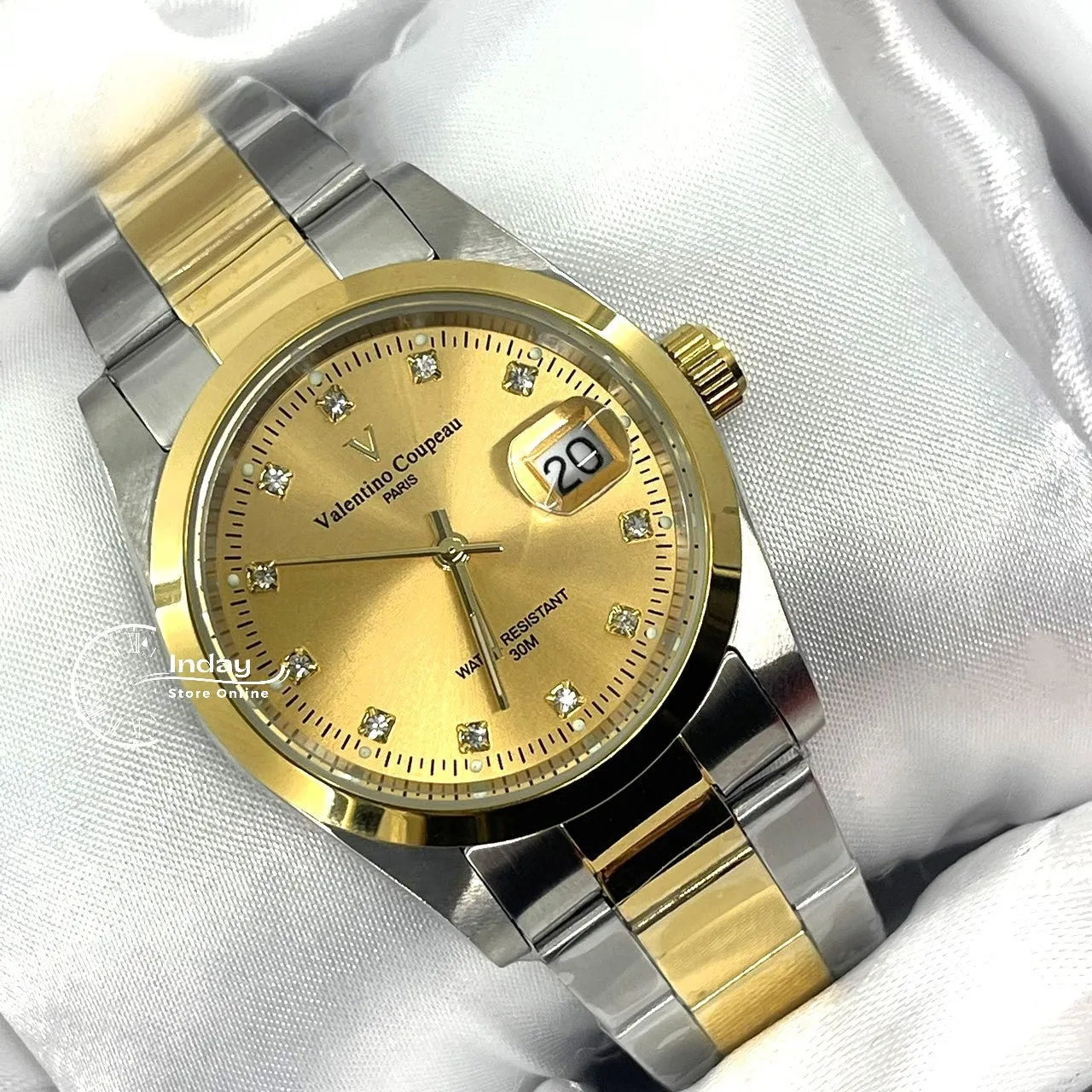 范倫鐵諾 古柏 Coupeau Men's Watch 12168TM-17 Two-Tone Stainless Steel Band