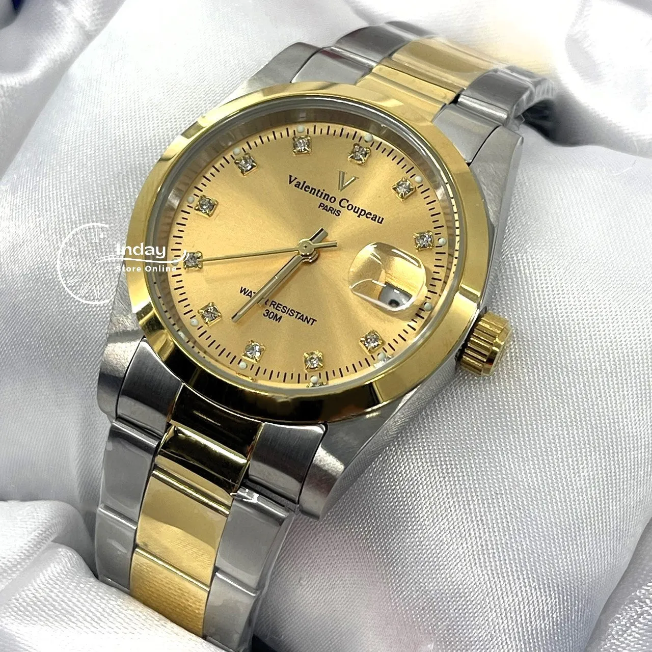 范倫鐵諾 古柏 Coupeau Men's Watch 12168TM-17 Two-Tone Stainless Steel Band