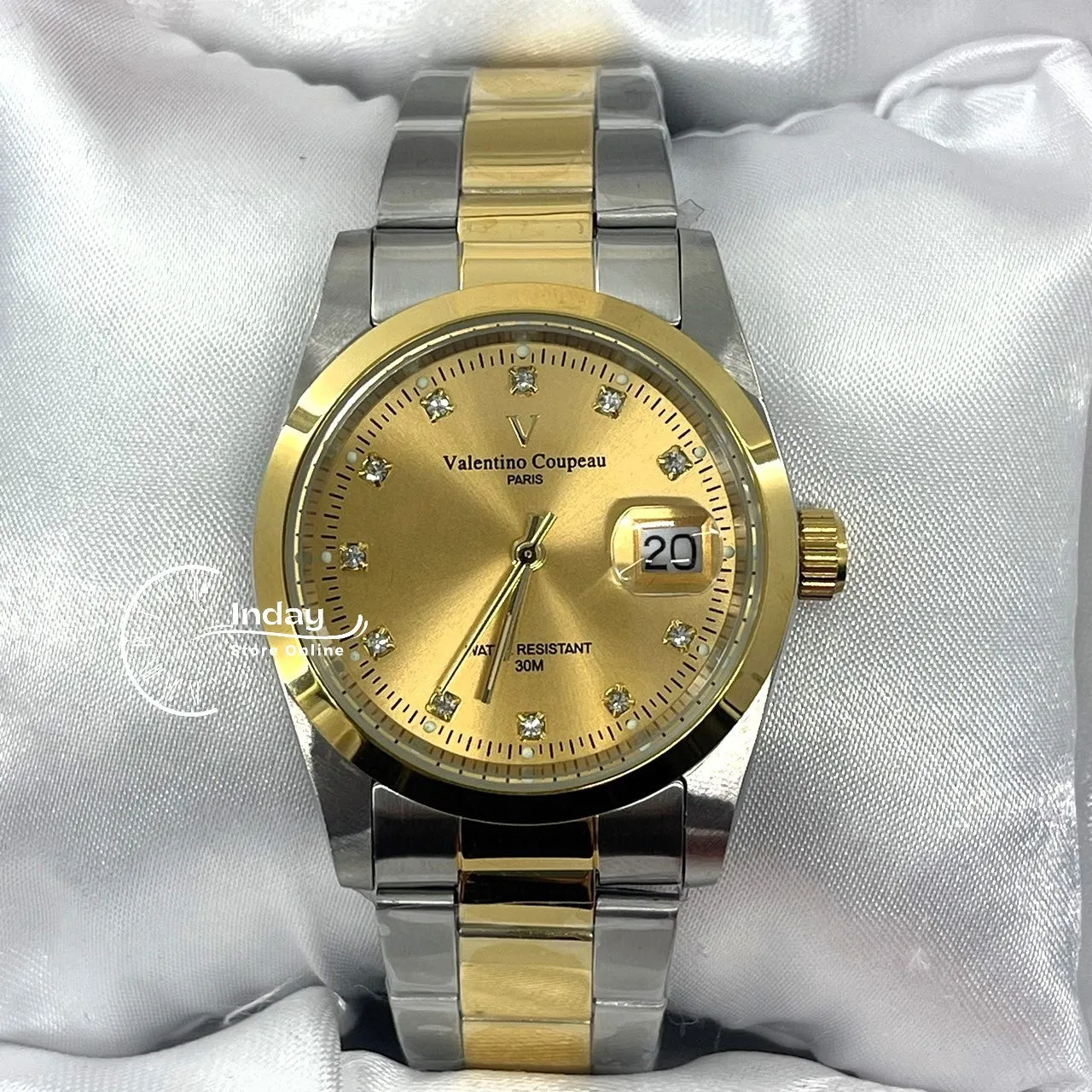 范倫鐵諾 古柏 Coupeau Men's Watch 12168TM-17 Two-Tone Stainless Steel Band