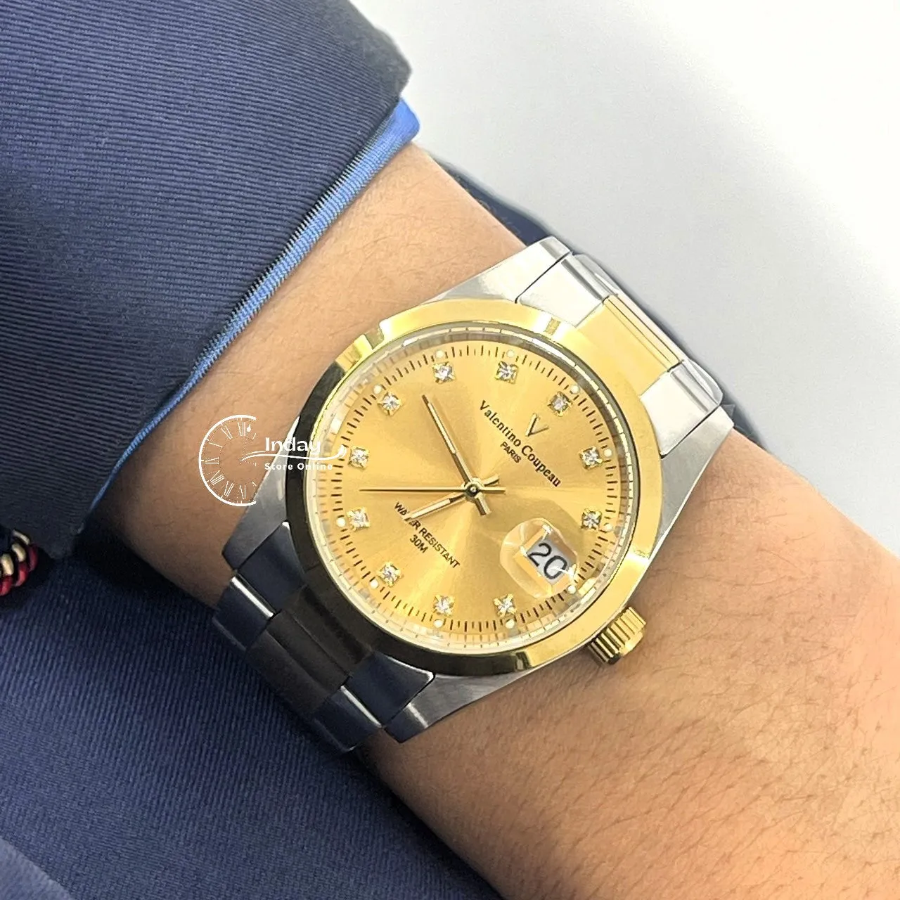范倫鐵諾 古柏 Coupeau Men's Watch 12168TM-17 Two-Tone Stainless Steel Band