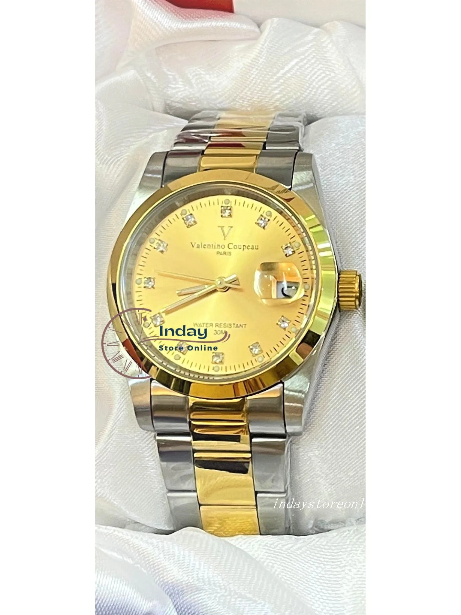 范倫鐵諾 古柏 Coupeau Men's Watch 12168TM-17 Two-Tone Stainless Steel Band