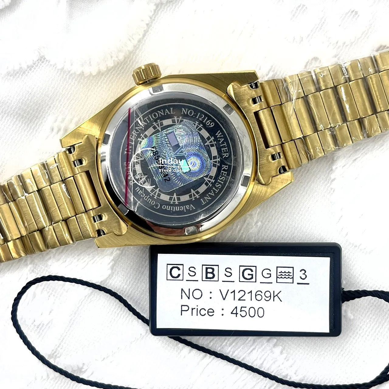 范倫鐵諾 古柏 Coupeau Men's Watch 12169KM-14 Gold Tone Stainless Steel Band