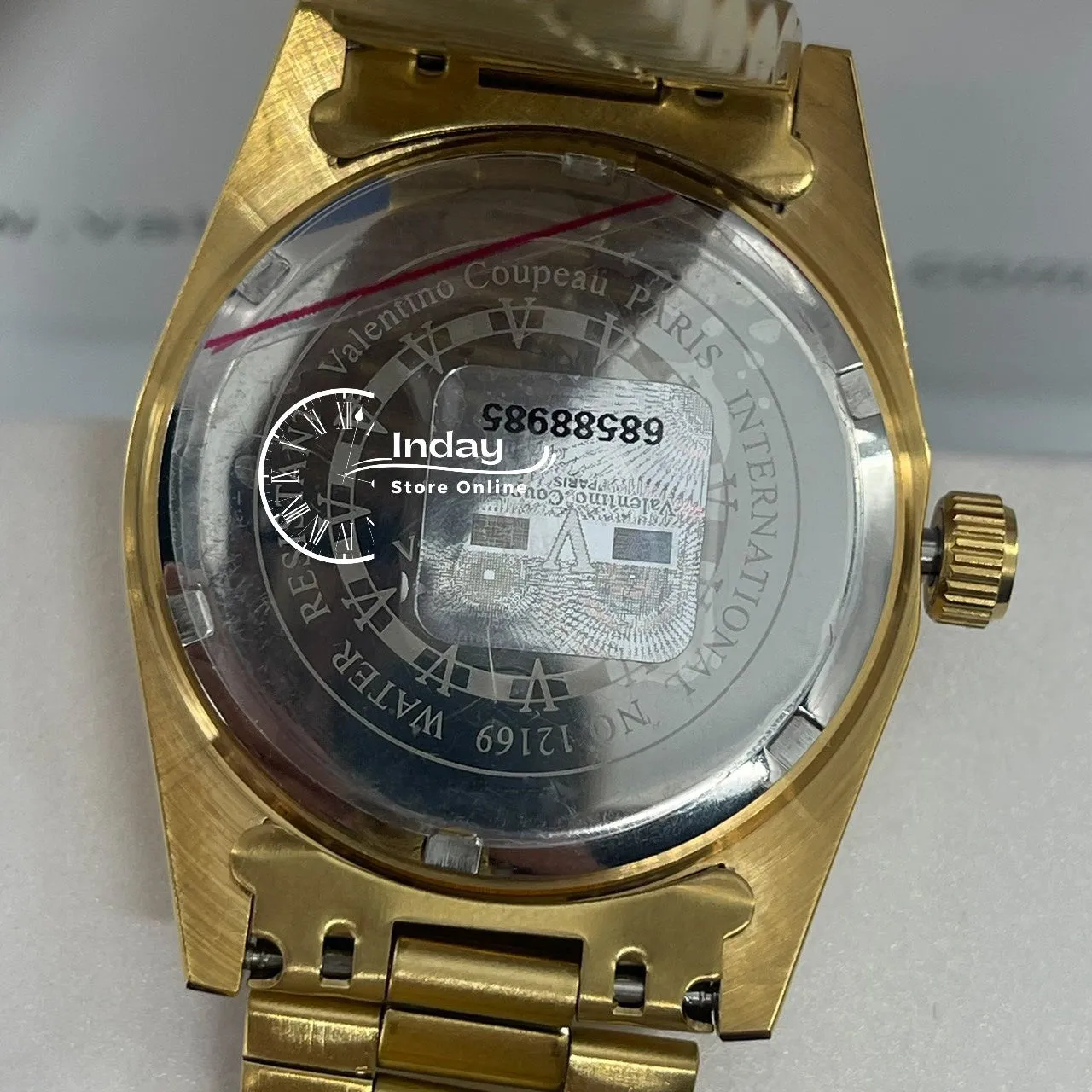 范倫鐵諾 古柏 Coupeau Men's Watch 12169KM-17 Gold Tone Stainless Steel Band
