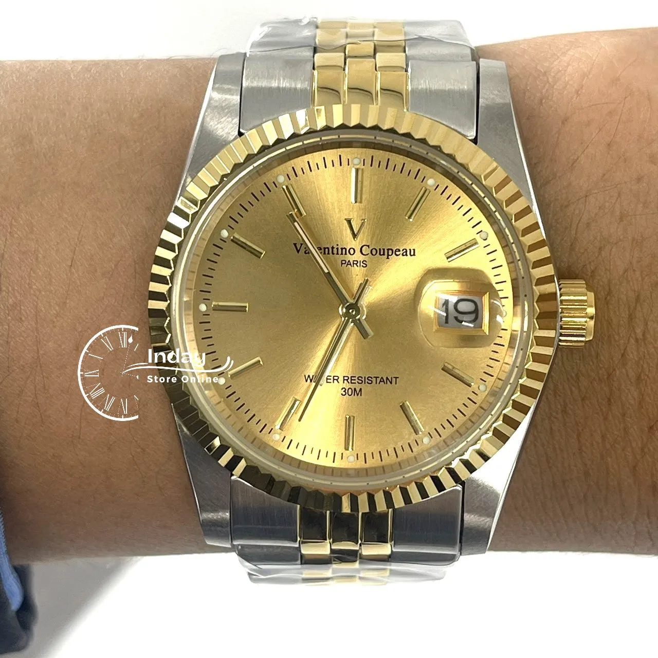 范倫鐵諾 古柏 Coupeau Men's Watch 12169TM-13 Two-Tone Stainless Steel Band
