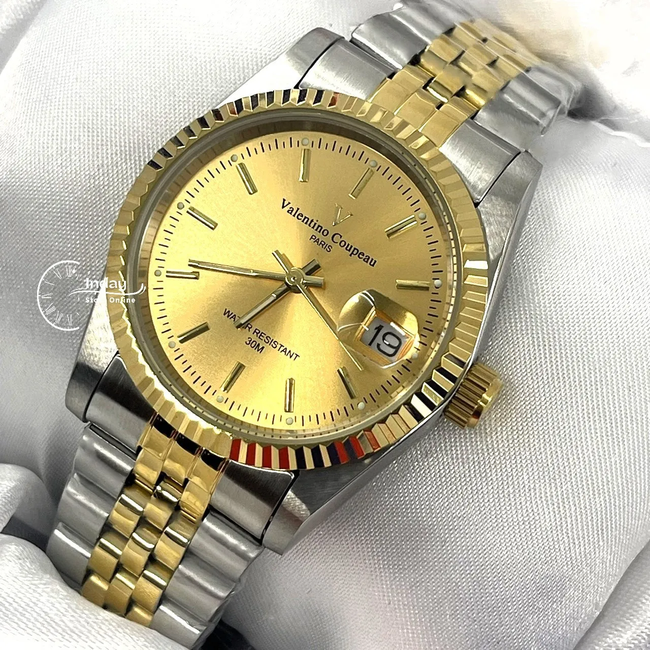 范倫鐵諾 古柏 Coupeau Men's Watch 12169TM-13 Two-Tone Stainless Steel Band