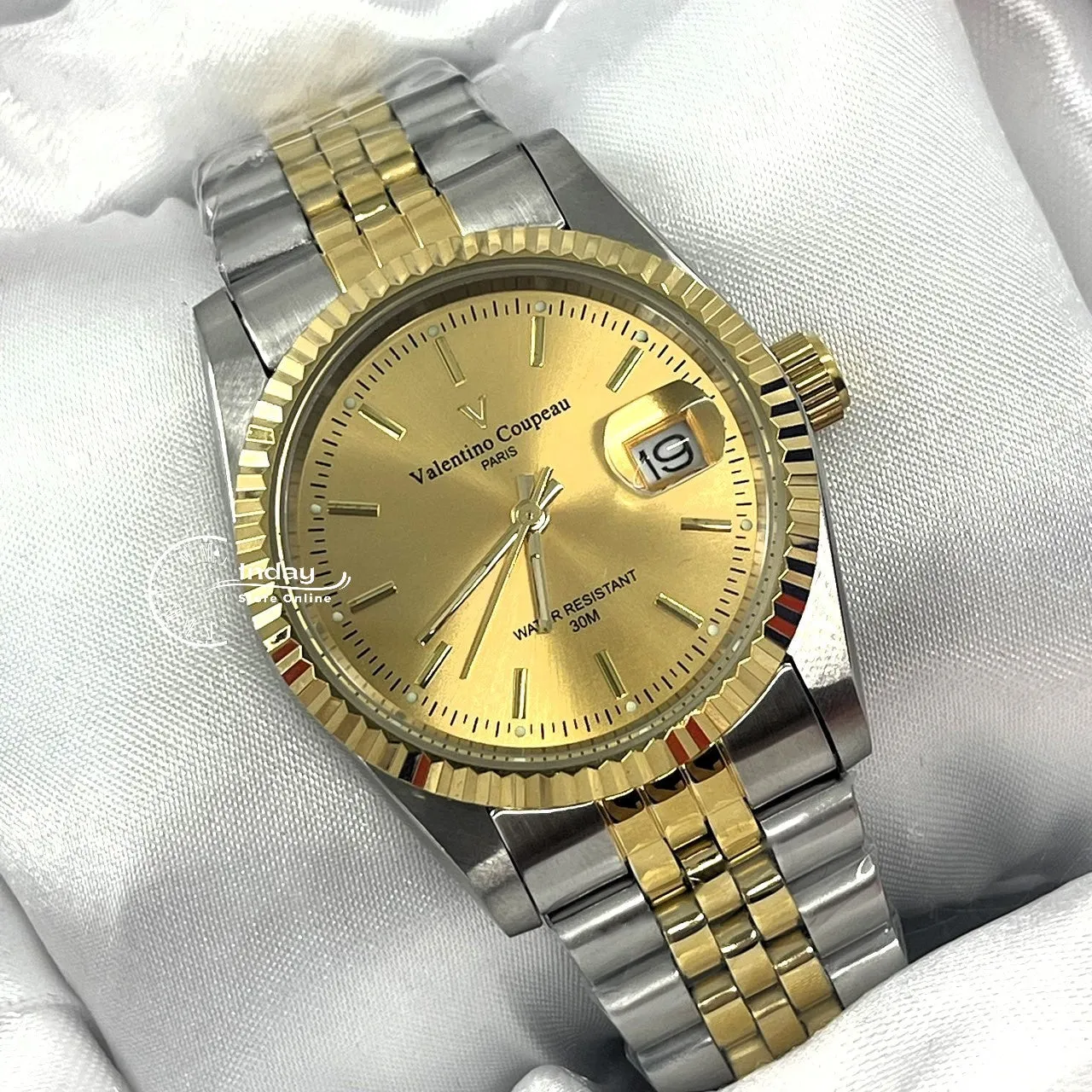 范倫鐵諾 古柏 Coupeau Men's Watch 12169TM-13 Two-Tone Stainless Steel Band