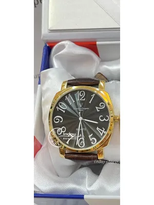 范倫鐵諾 古柏 Coupeau Men's Watch 61601KM-3 Genuine Leather Strap