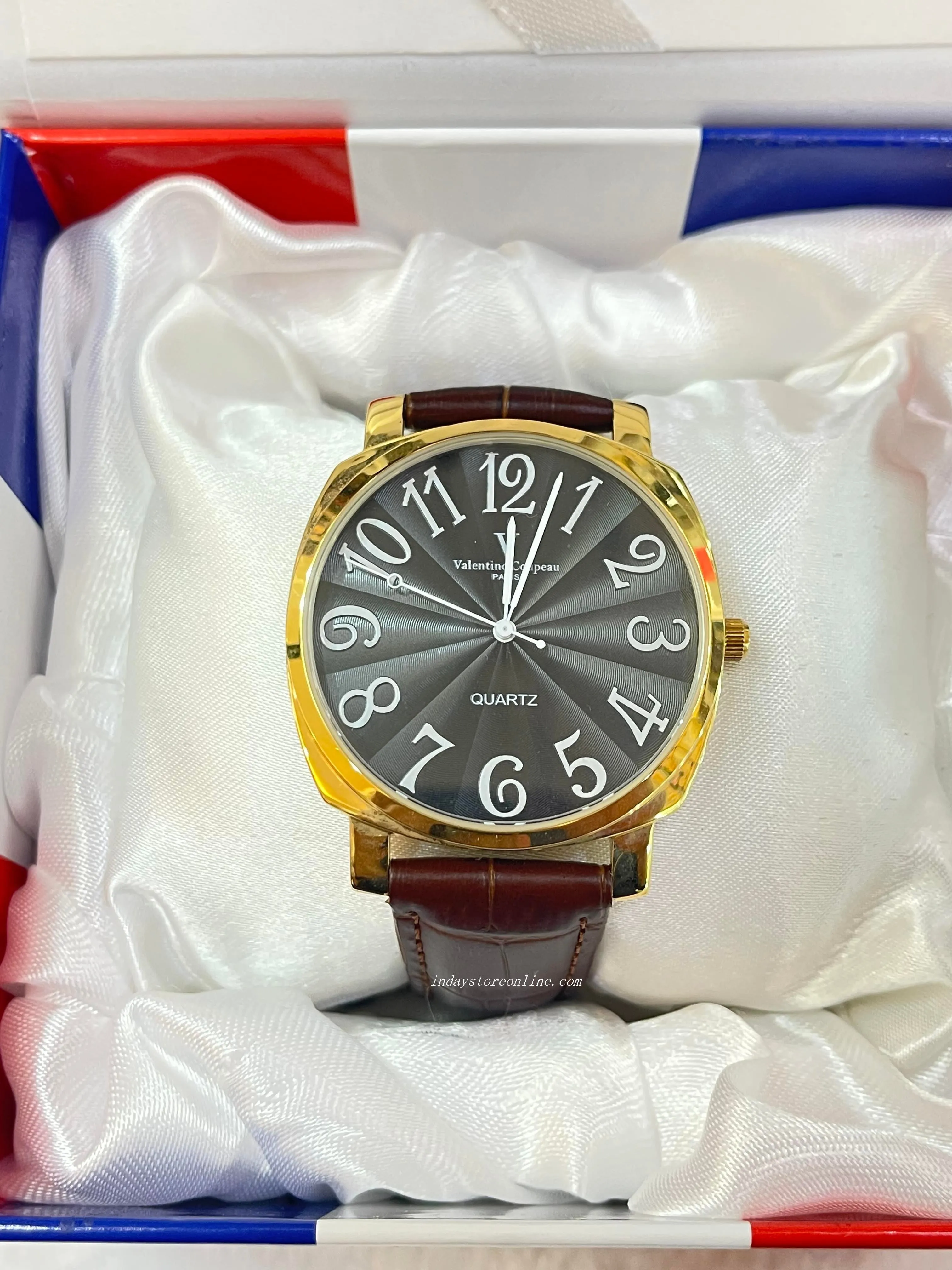 范倫鐵諾 古柏 Coupeau Men's Watch 61601KM-3 Genuine Leather Strap