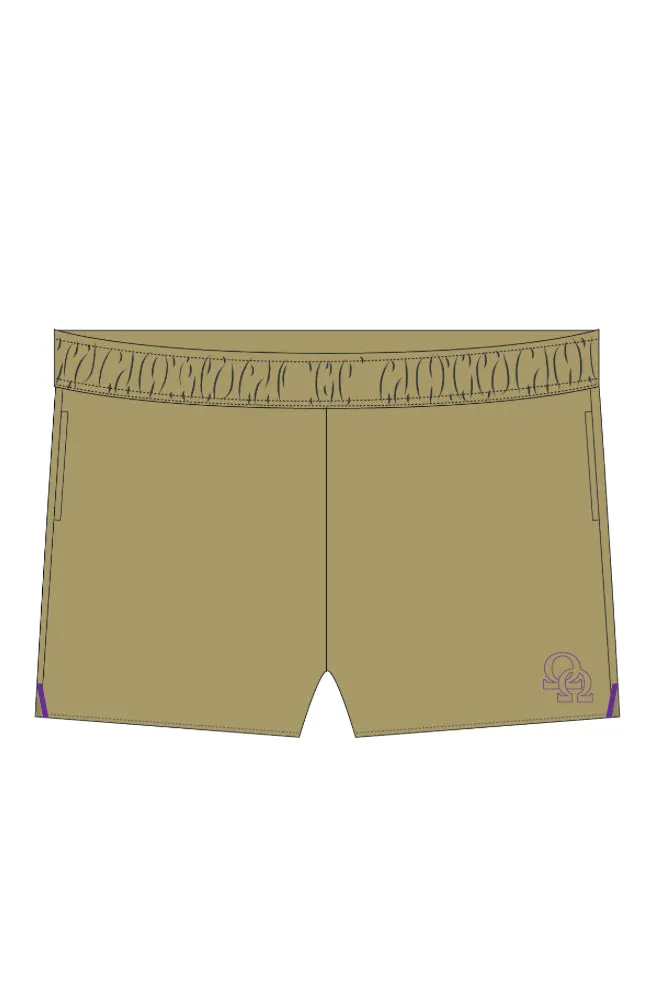 ΩΨΦ Gold Running Shorts