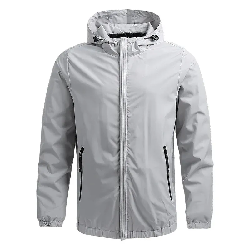 2024 Spring Autumn Windbreaker Waterproof Men's Jacket Outdoor Sports Camping Trekking Fishing Hooded Men's Coat Jacket for Men