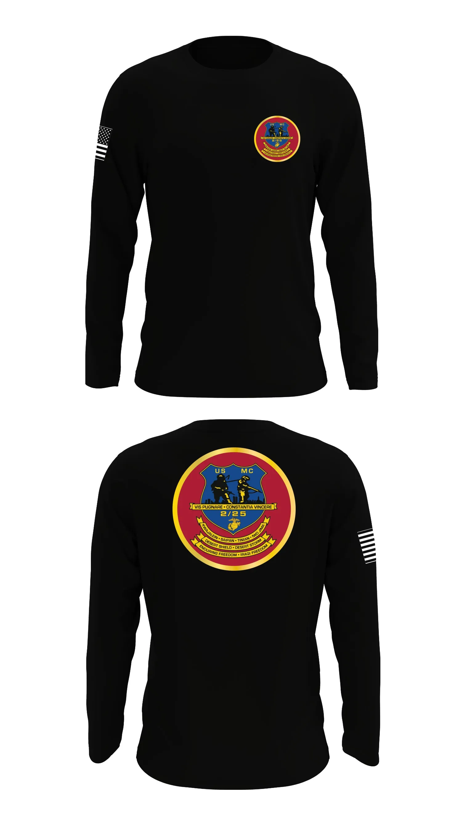 2d Battalion 25th Marines Store 1 Core Men's LS Performance Tee - 57143576334