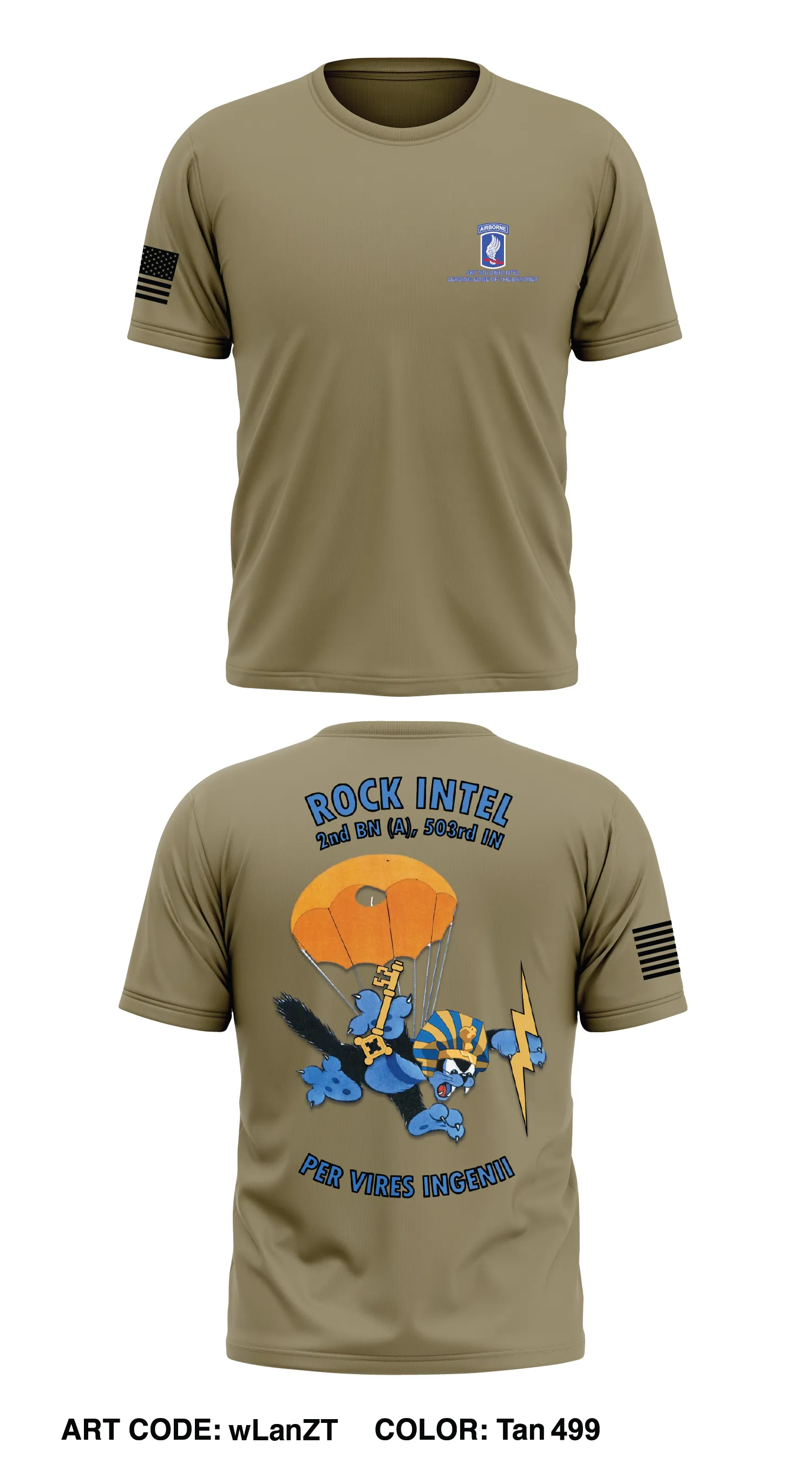 2nd BN (A), 503rd IN Store 1 Core Men's SS Performance Tee - wLanZT