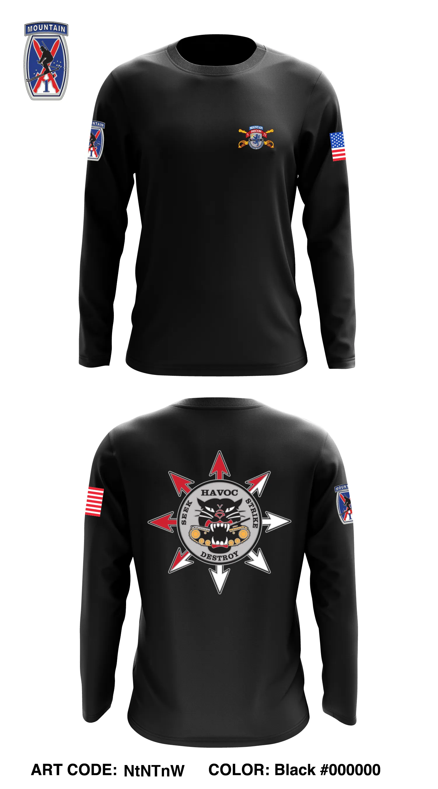 3-71 CAV HHT Store 1 Core Men's LS Performance Tee - NtNTnW