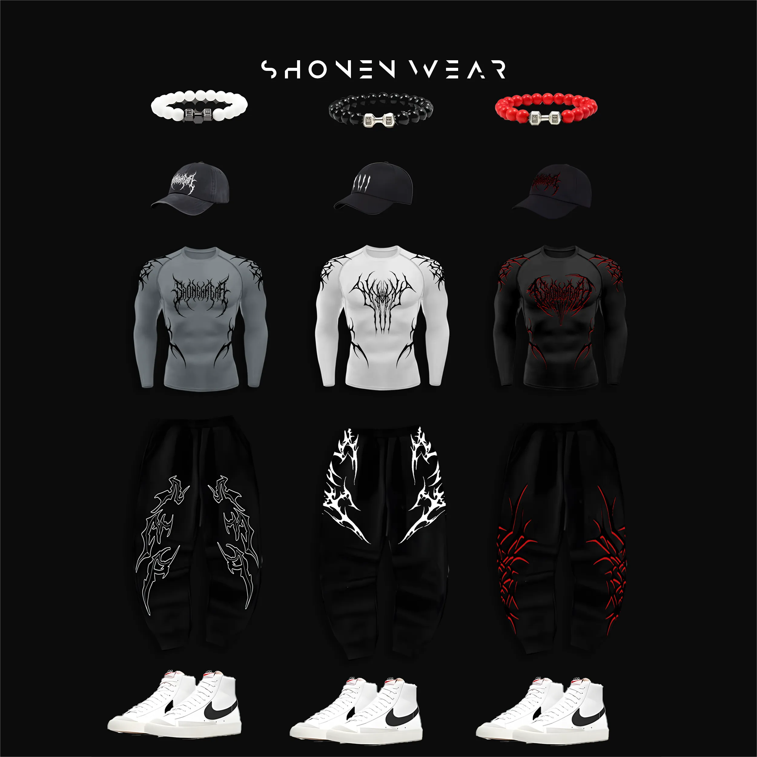 3 Gym set - Agressivve Desing - Fissure & Demon & BIade