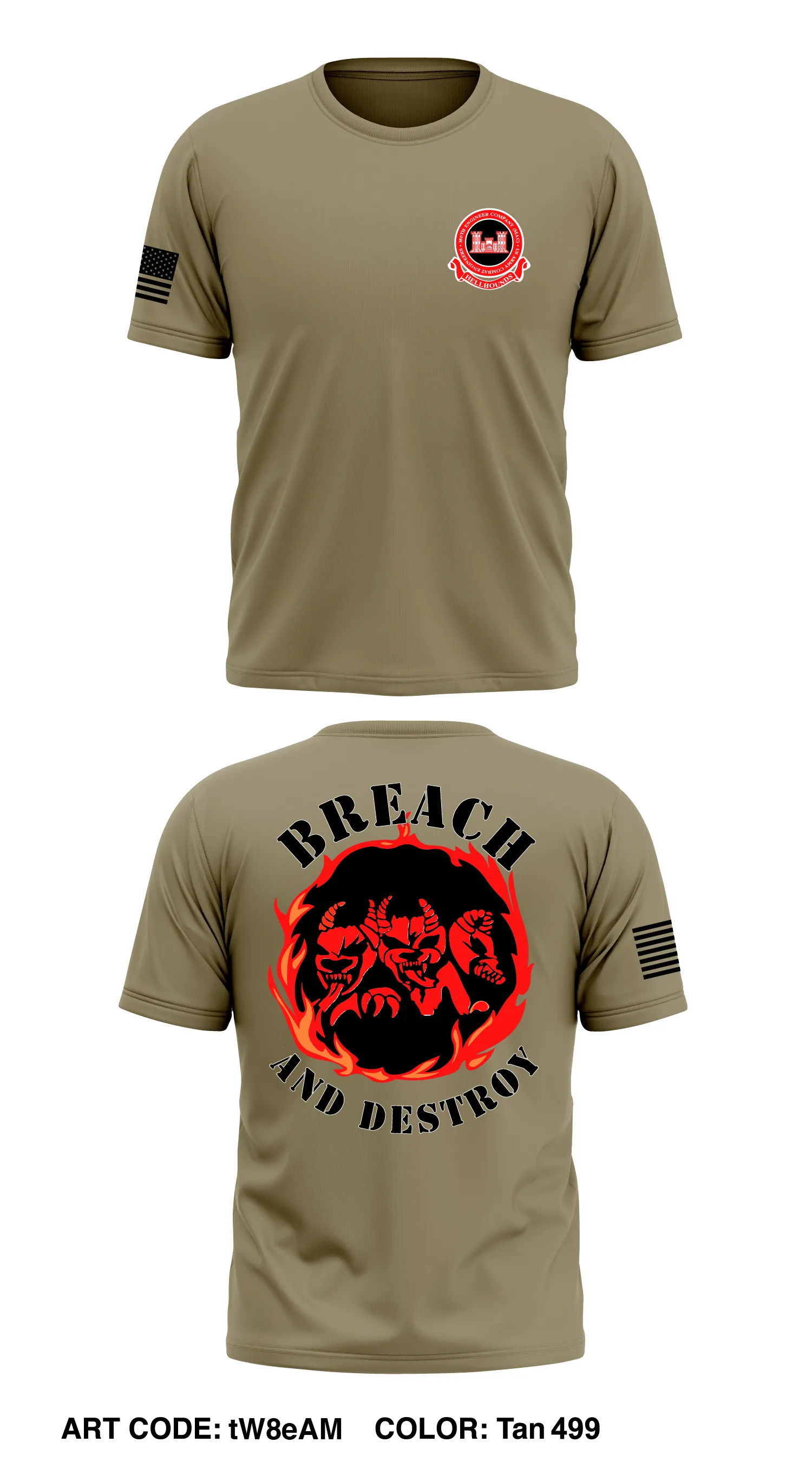 350th Engineer Company (MAC) Store 1 Core Men's SS Performance Tee - tW8eAM