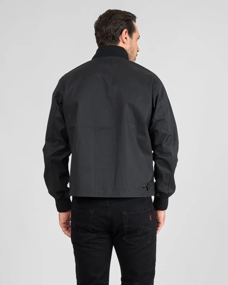 7oz Rubber Wax Coated Windbreaker - Black
