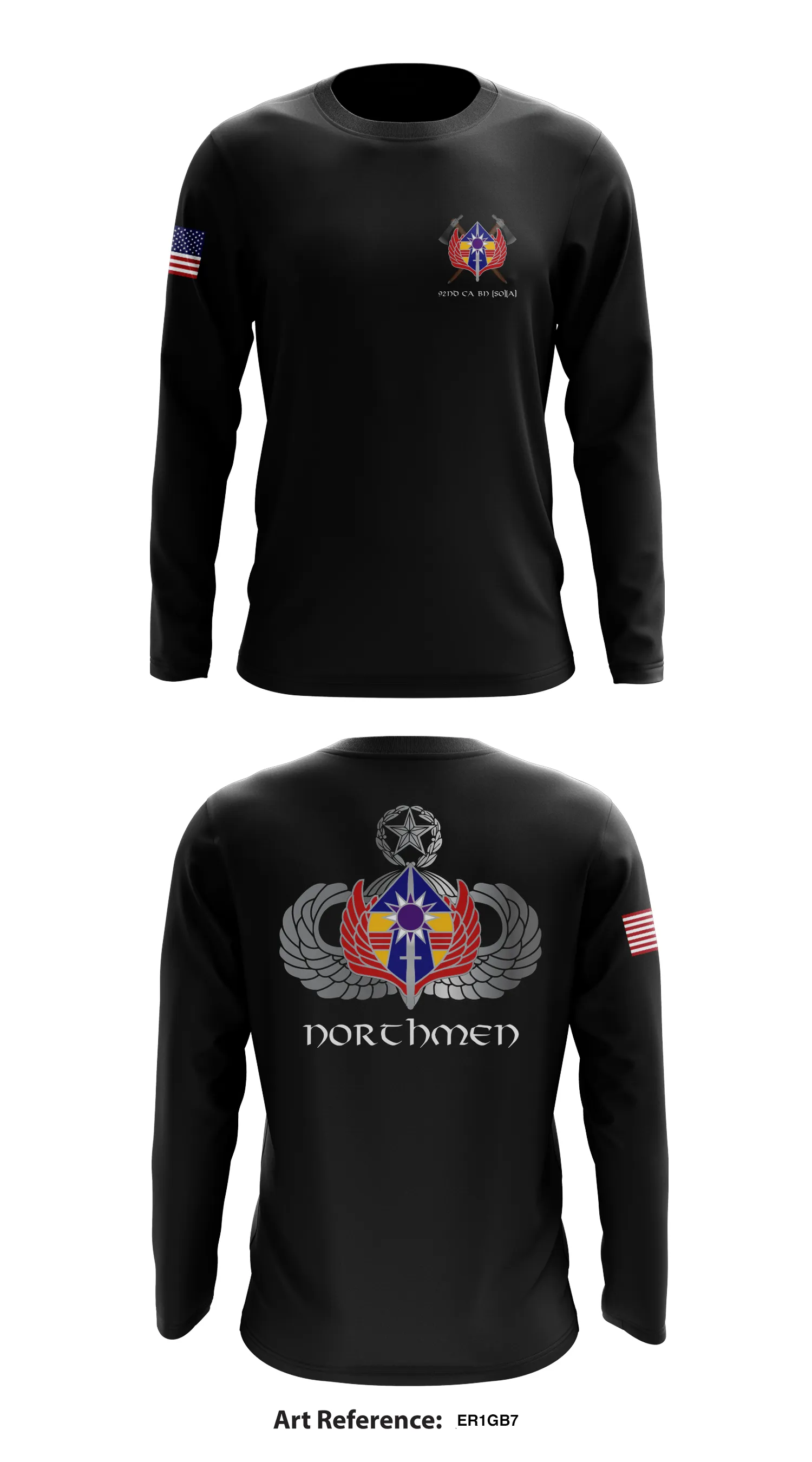 92nd ca bn  Store 1 Core Men's LS Performance Tee - Er1gB7