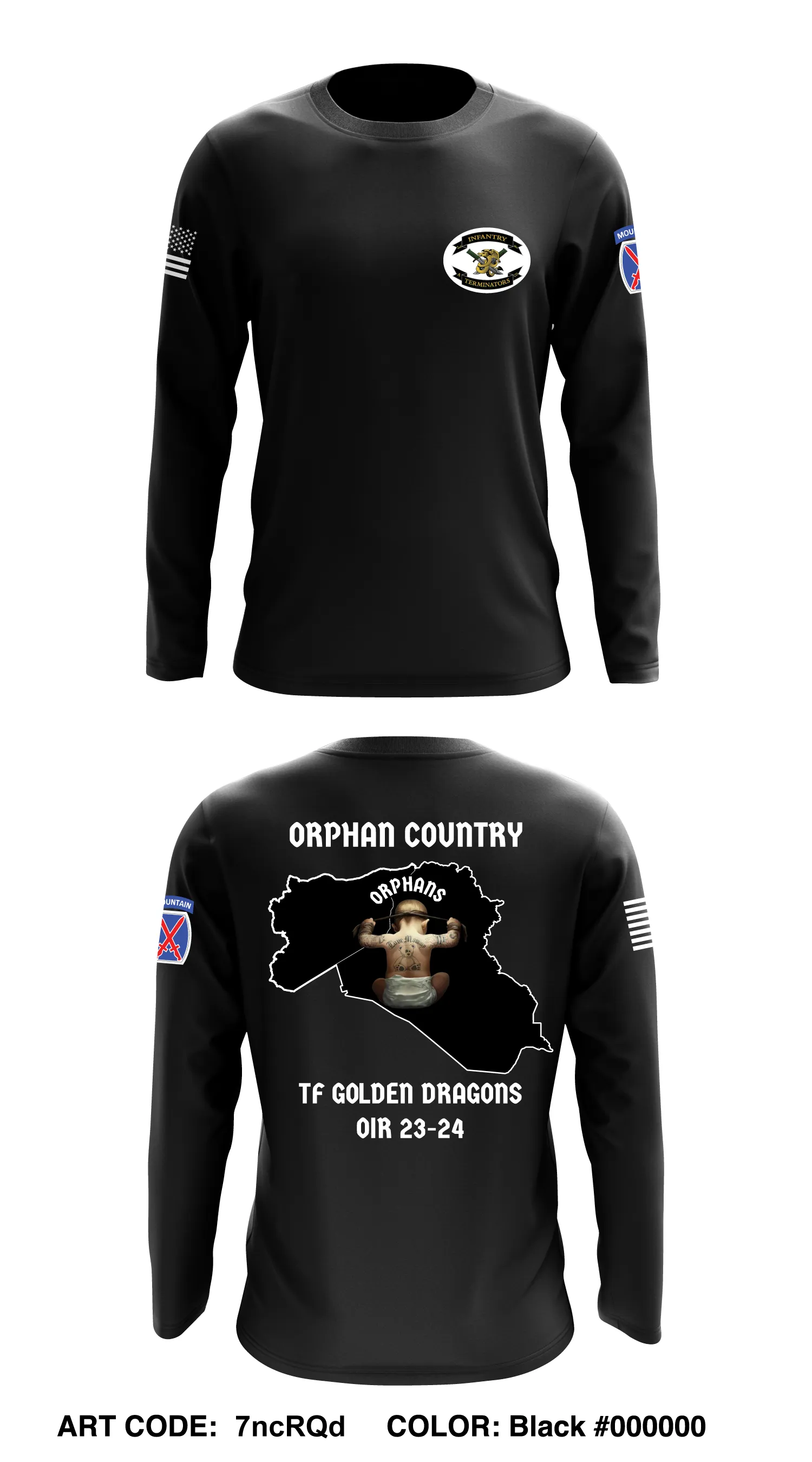 A co 2-14 3rd platoon Core Men's LS Performance Tee - 7ncRQd