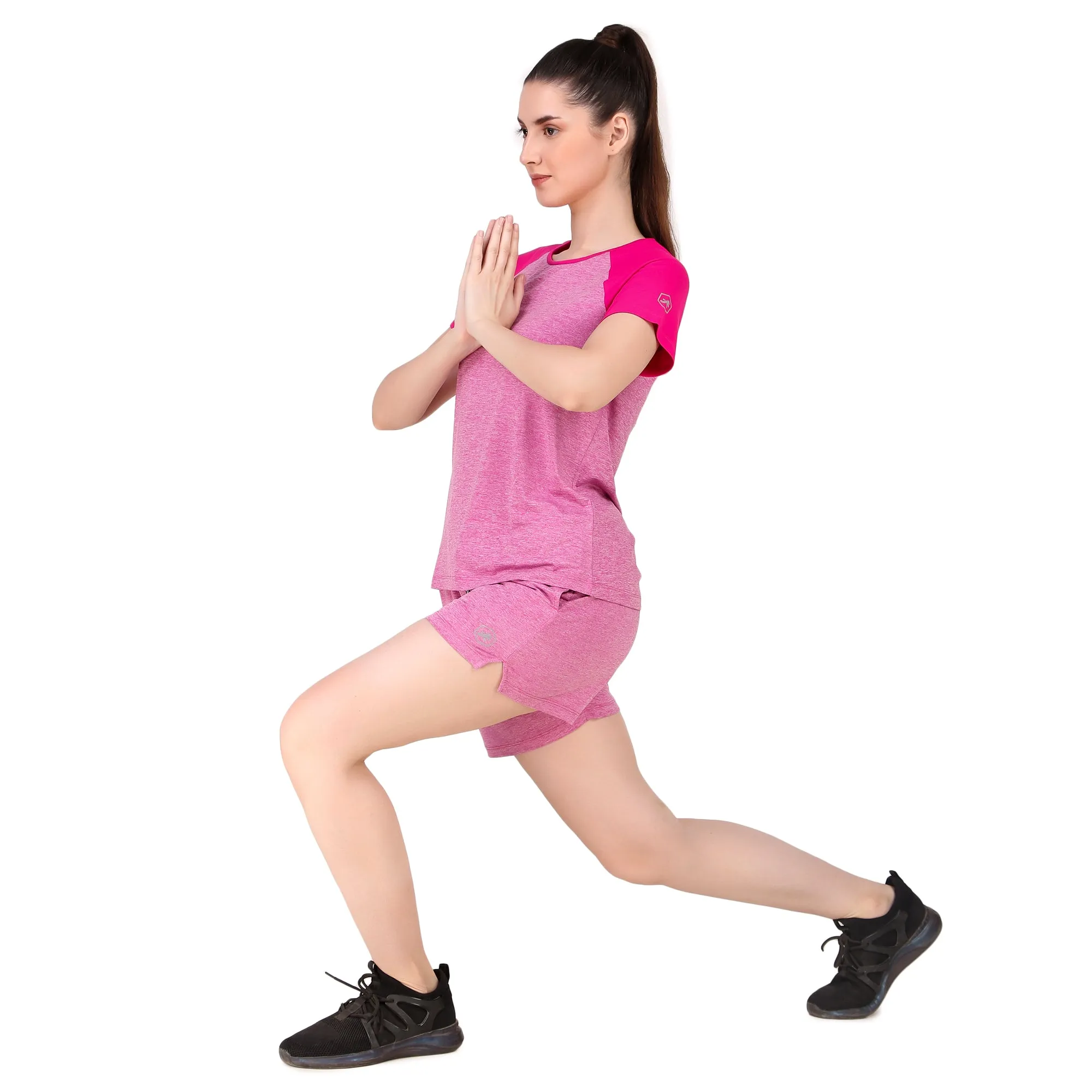Activewear Shorts For Women (Pink Heather)
