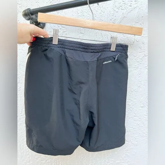 Adidas set of 2 athletic gym running women's shorts black small.