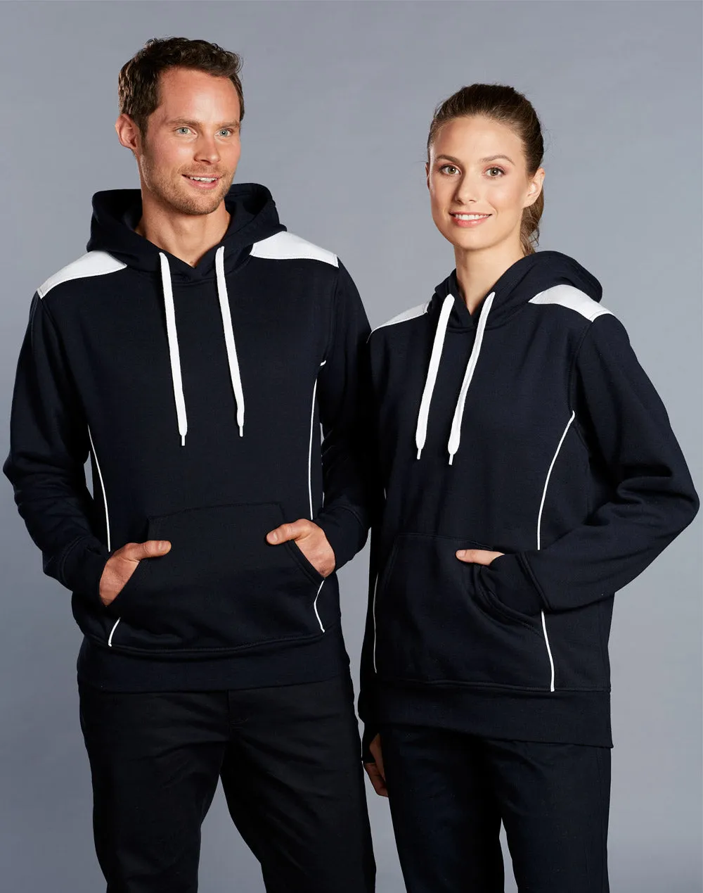 Adults Kangaroo Pocket Contrast Hoodie