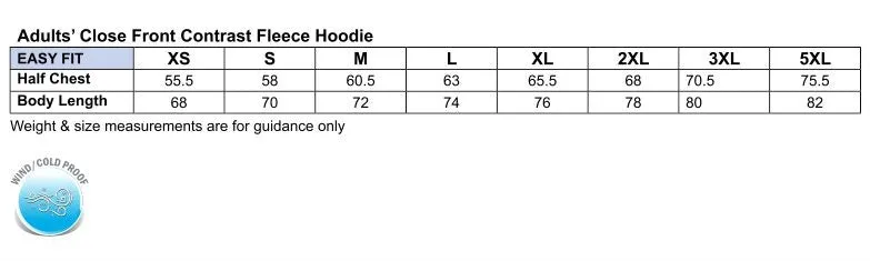 Adults Kangaroo Pocket Contrast Hoodie