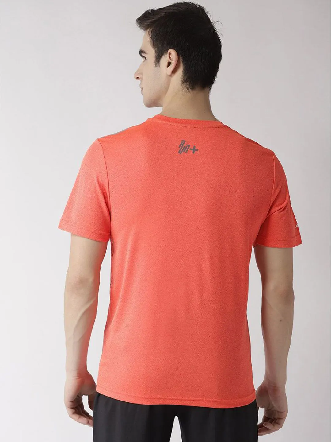 Alcis Men Orange Printed Round Neck Running T-shirt