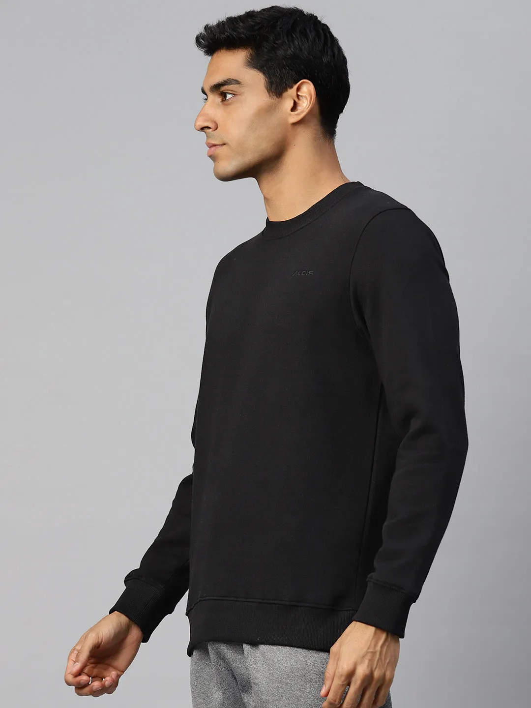 Alcis Men Solid Pullover Sweatshirt