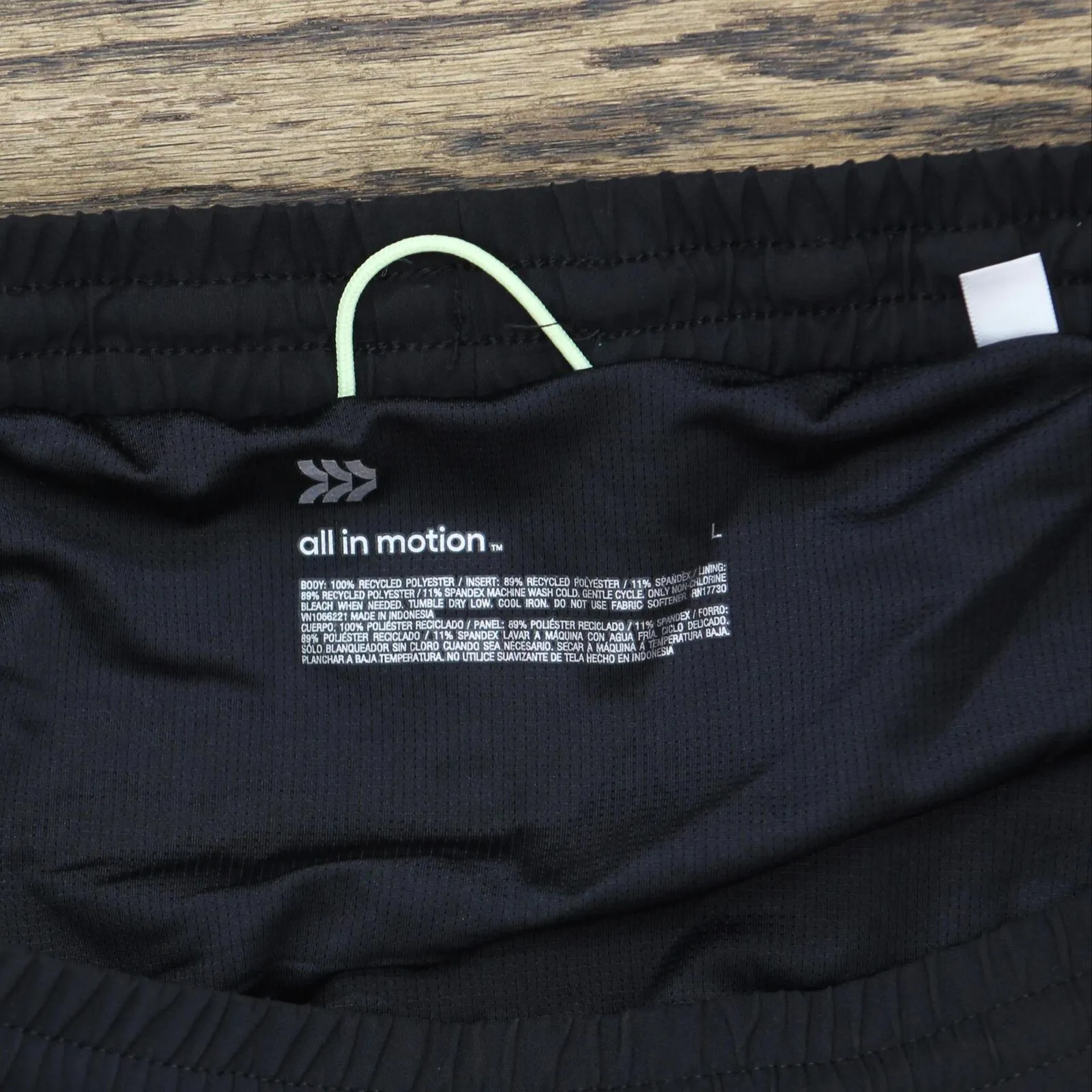 All in Motion Mens 9" Running Shorts with Pockets 1661d9f16225b7 Black L