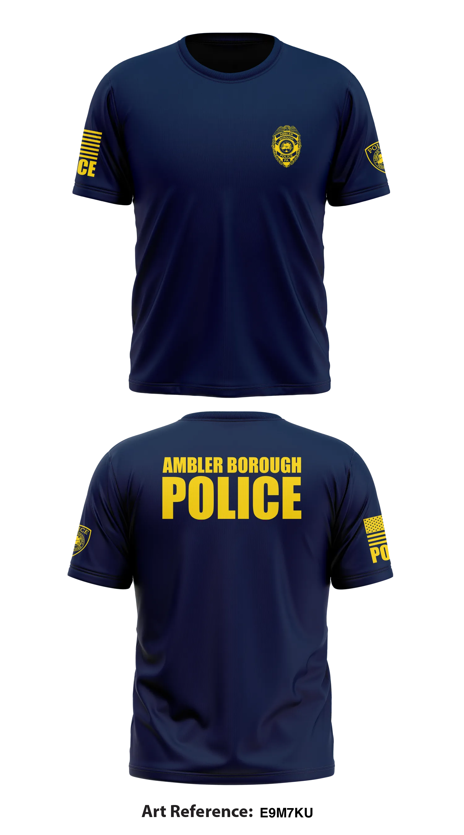 Ambler Borough Police  Store 1 Core Men's SS Performance Tee - e9M7Ku
