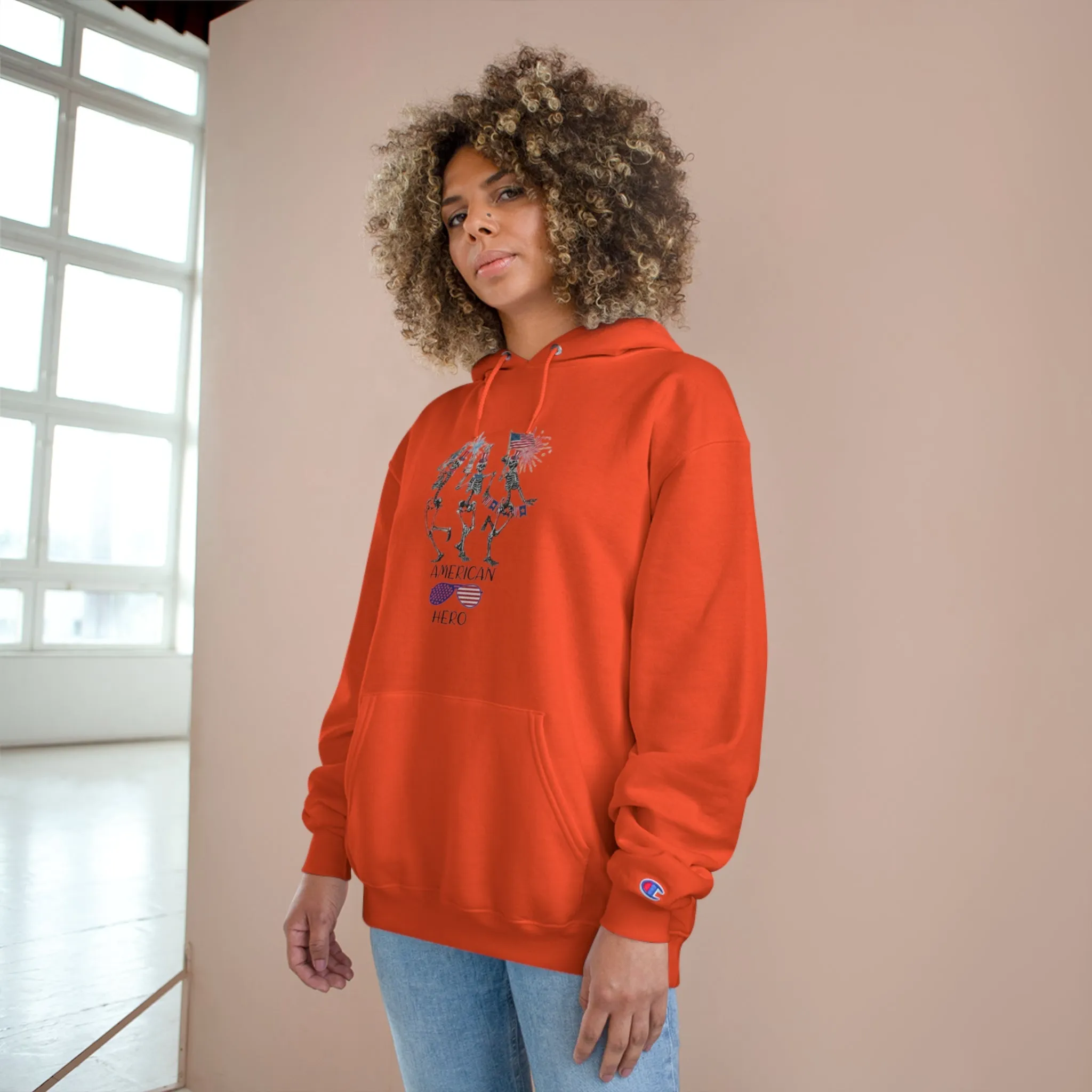 American Hero Champion Unisex Fierce Hoodie  | 4th of July | Patriotic Unisex Fleece Hoodie | Summer hoodies | USA Proud hoodies | Comfort & Designer hoodies | Gift idea for Independence Day