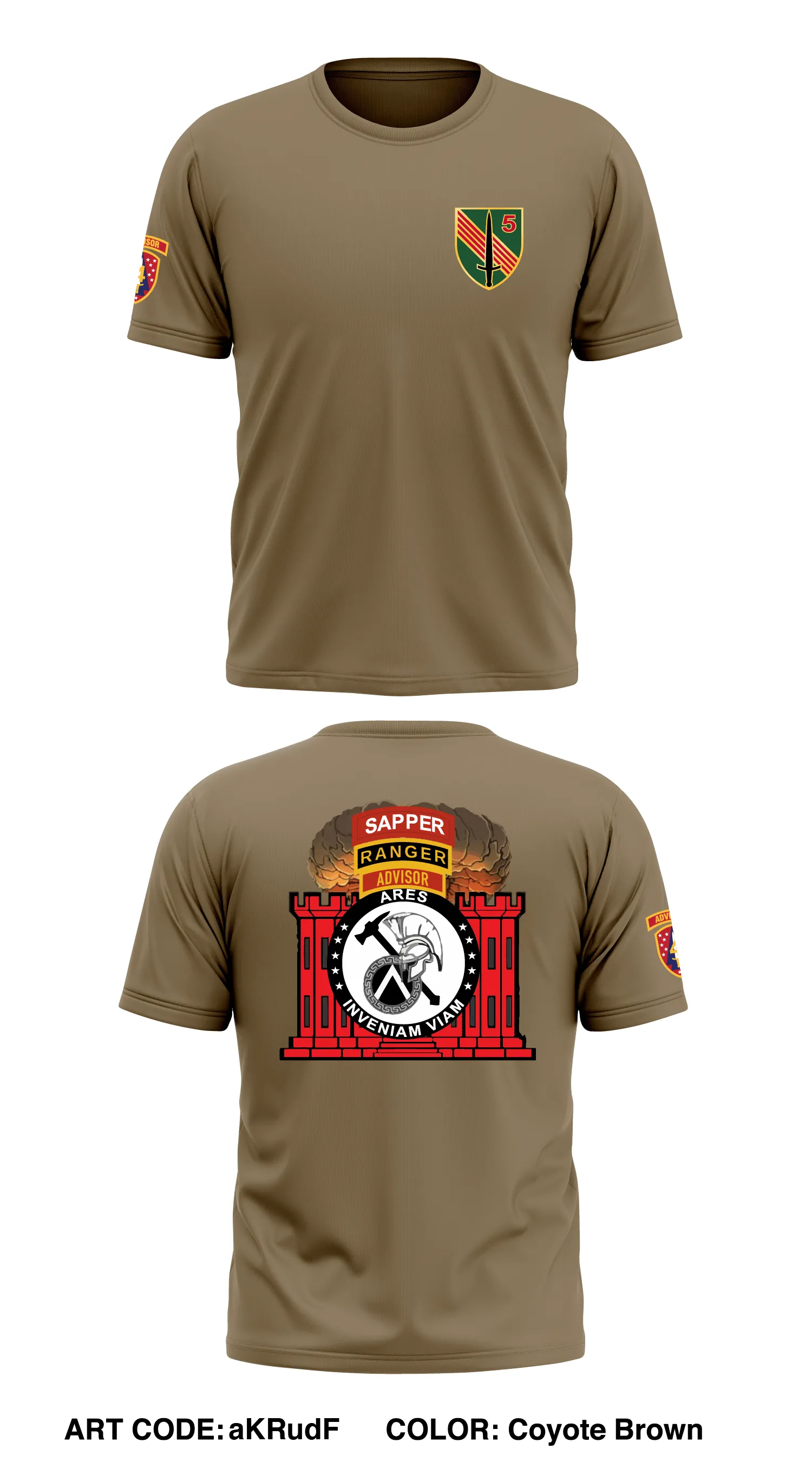 ARES Co, 5 BN, 4th SFAB Store 1 Core Men's SS Performance Tee - aKRudF