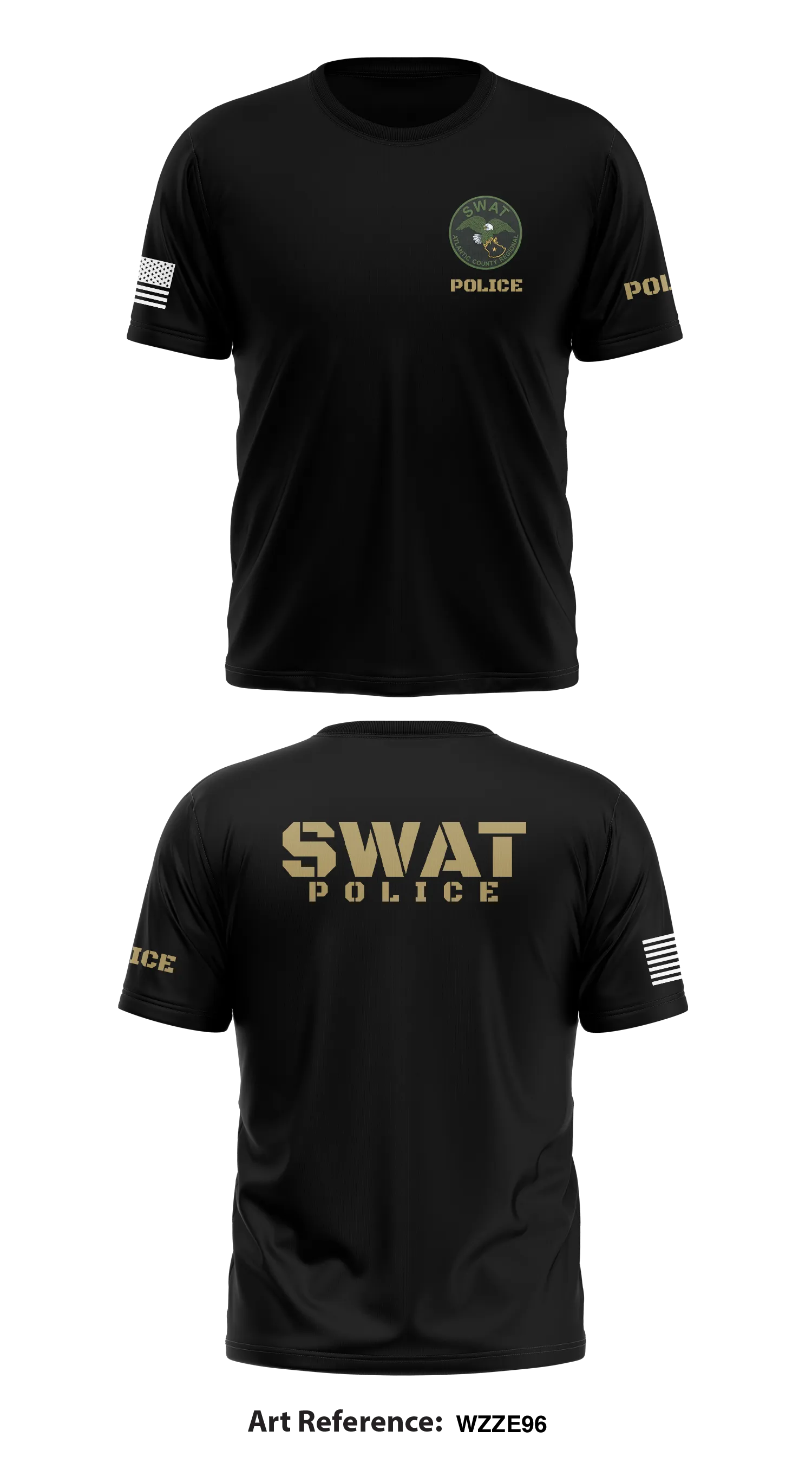 Atlantic County SWAT Store 1 Core Men's SS Performance Tee - wZze96