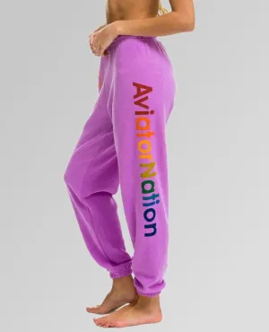 Aviator Nation Venice Sweatpant Neon Purple