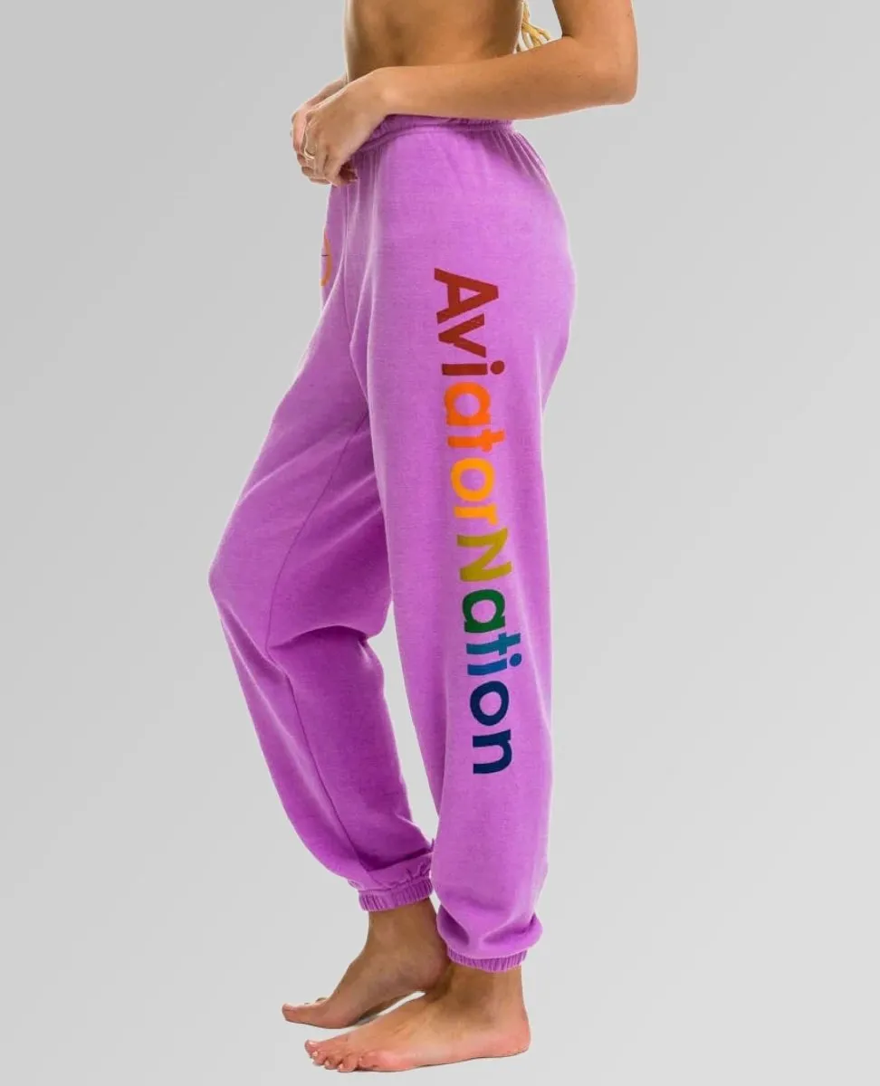 Aviator Nation Venice Sweatpant Neon Purple