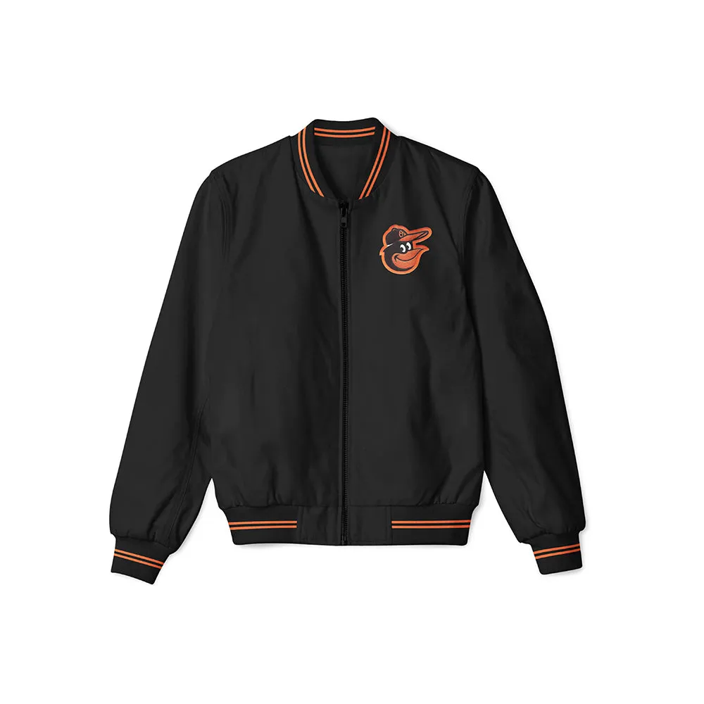 Baltimore Orioles Black Bomber Jacket – Sleek Lightweight Outerwear with Classic Team Logo