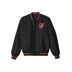 Baltimore Orioles Black Bomber Jacket – Sleek Lightweight Outerwear with Classic Team Logo