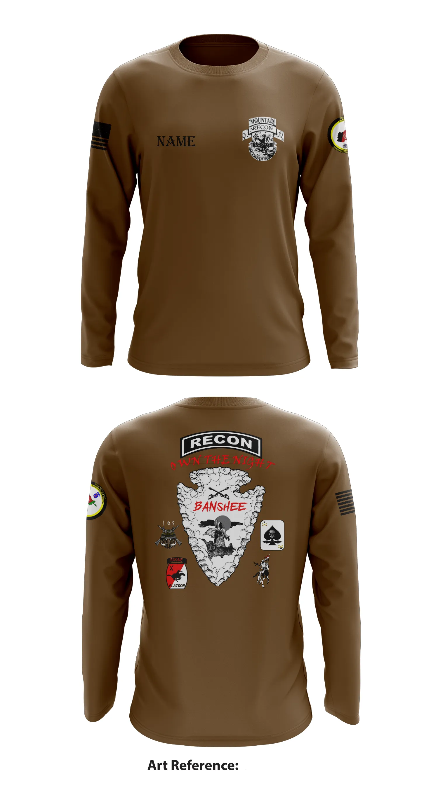 Banshee Troop, 3-71 Cavalry Store 1 Core Men's LS Performance Tee - ayN7PS