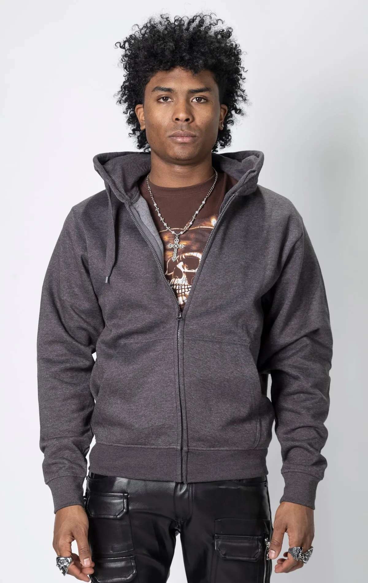 Basic Fleece Hoodie Zip Up