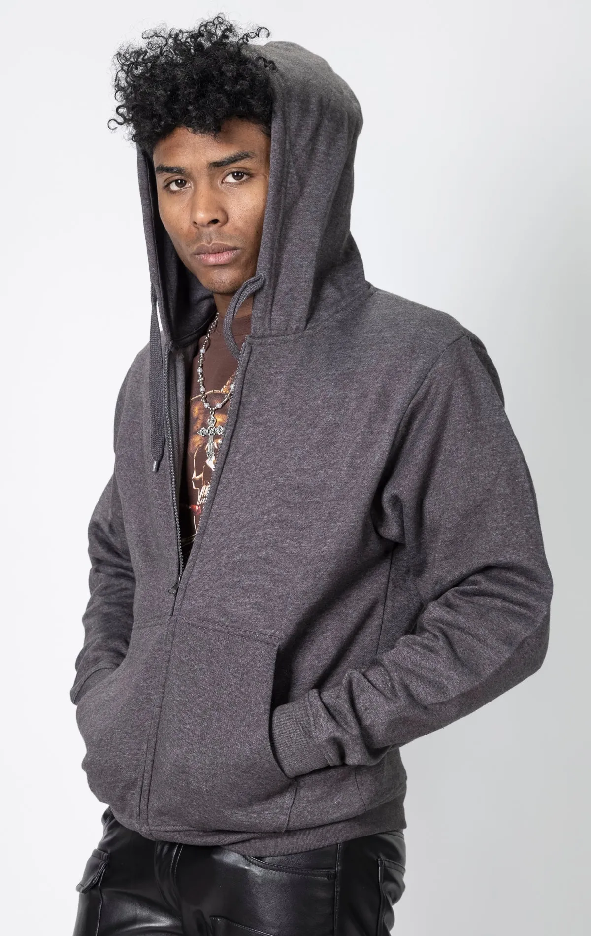 Basic Fleece Hoodie Zip Up