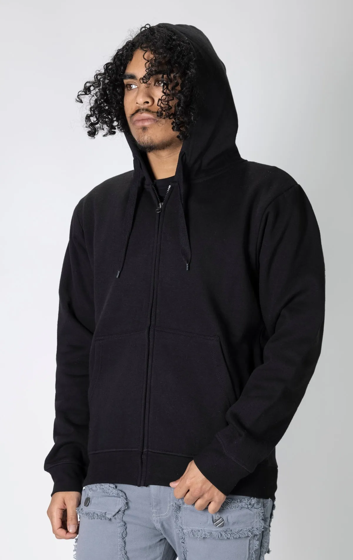 Basic Fleece Hoodie Zip Up