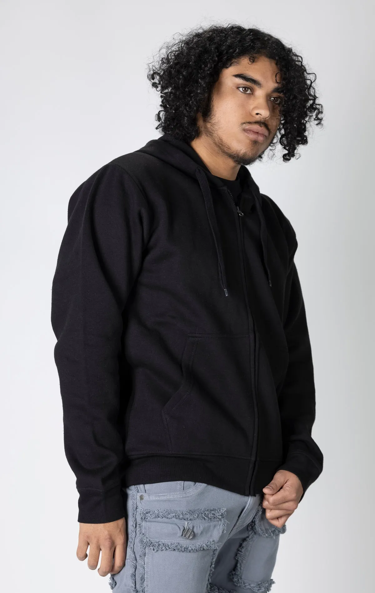 Basic Fleece Hoodie Zip Up