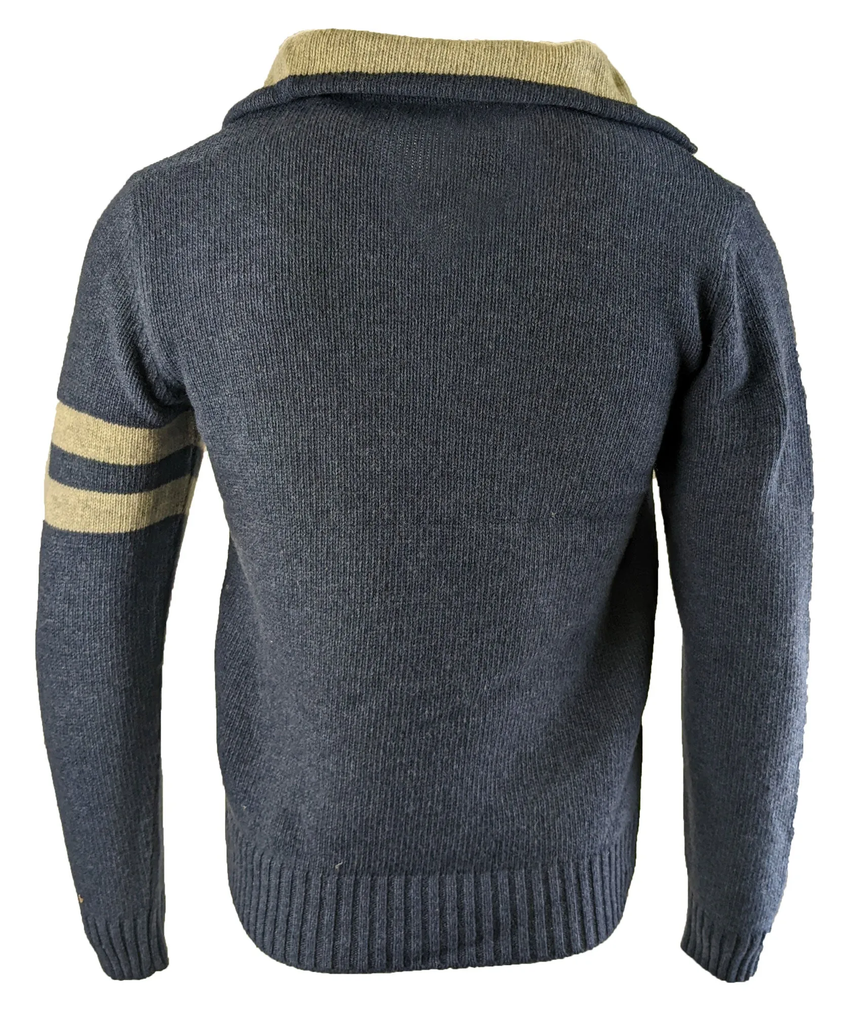 Benson Men's Cobalt Collegiate Quarter Zip Sweater WAS02 Size Medium NWT