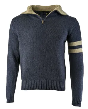 Benson Men's Cobalt Collegiate Quarter Zip Sweater WAS02 Size Medium NWT