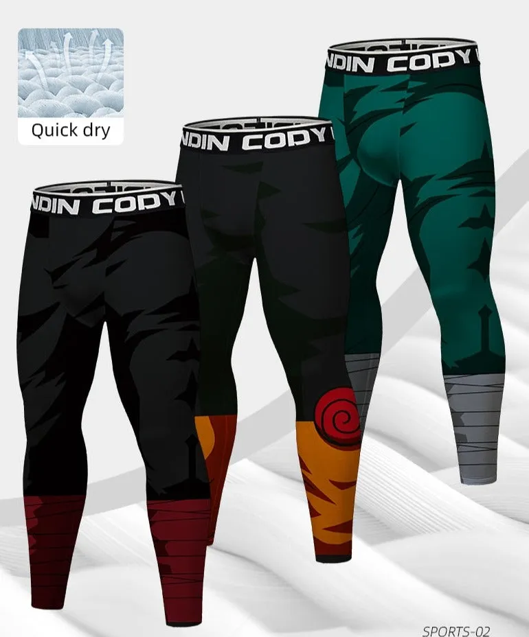 BJJ Rash Guard Naruto 'Kakashi' Elite Four Piece Compression Rash Guard Fight Set