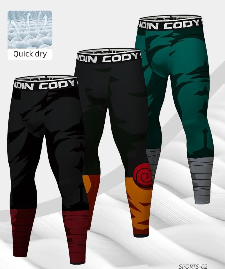 BJJ Rash Guard Naruto 'Rock Lee | Dark' Elite Four Piece Compression Rash Guard Fight Set
