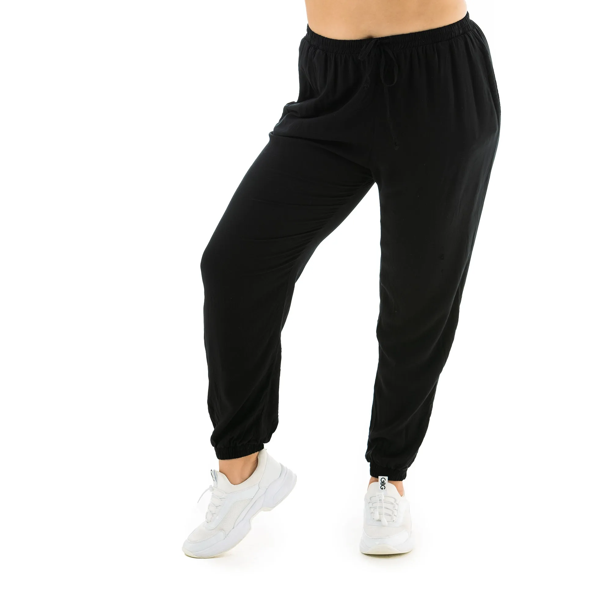 Black Miami Jogger Harem Pants