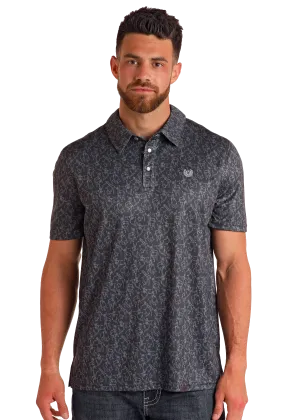 Black Rodeo Novelty Performance Polo