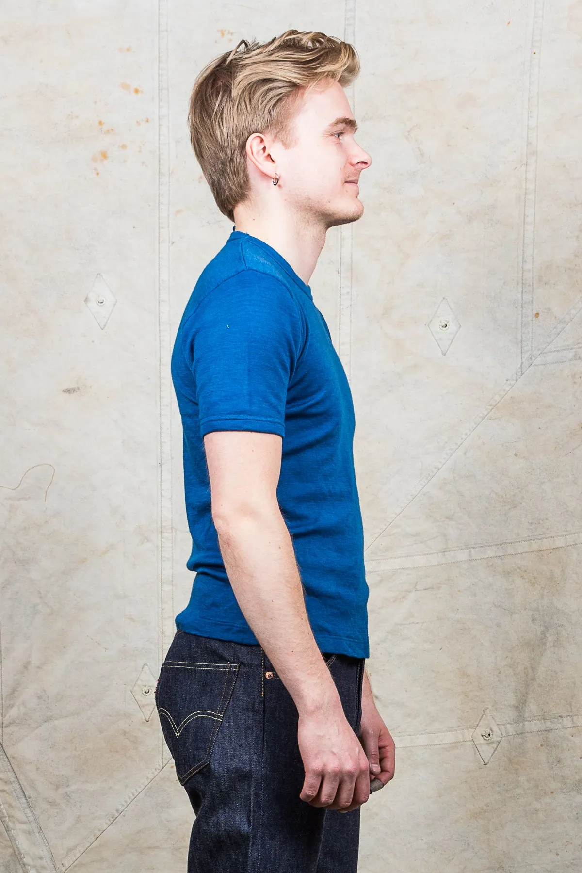 Blue Highway Clothing Indigo Dyed Wool T-Shirt Made in Sweden
