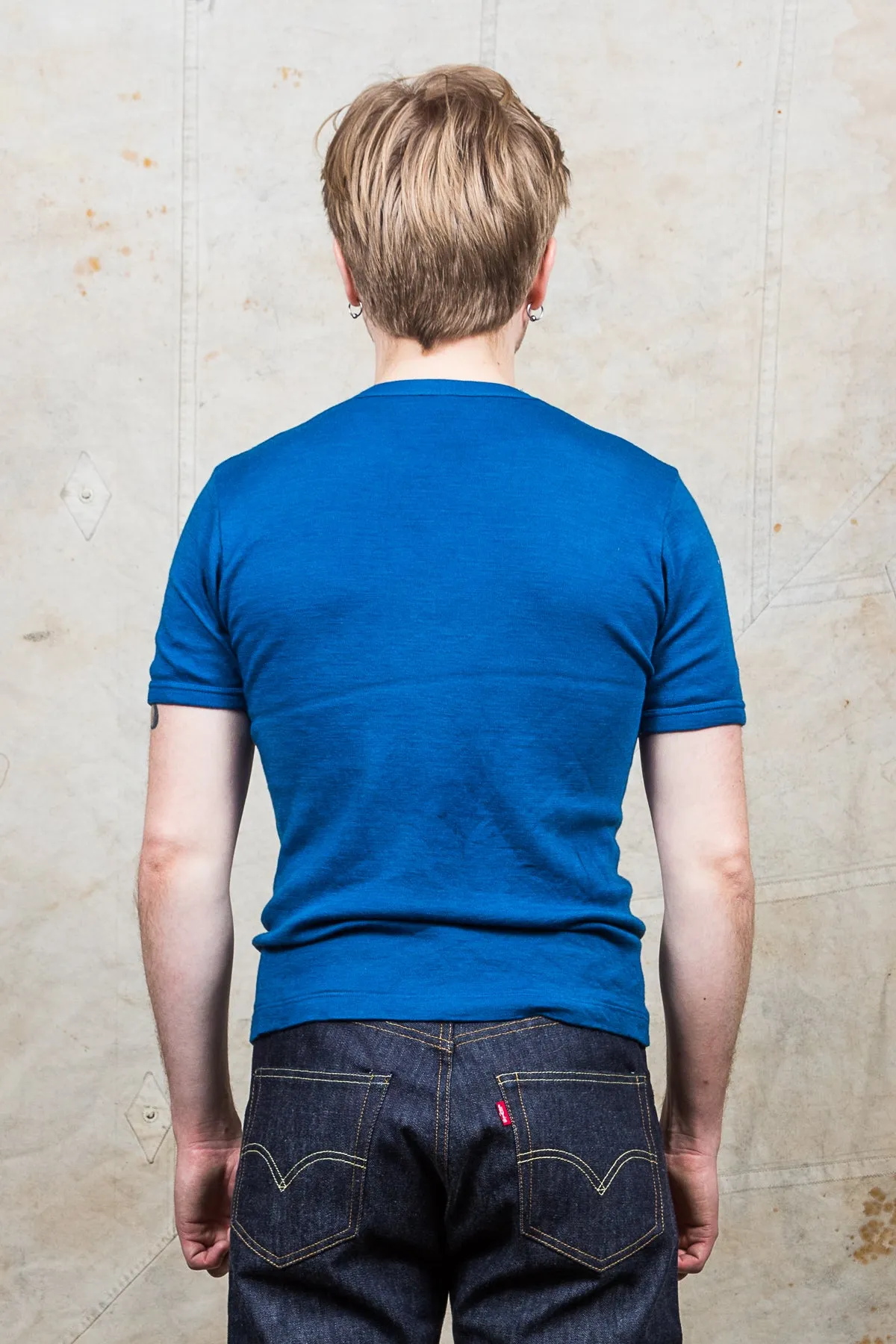 Blue Highway Clothing Indigo Dyed Wool T-Shirt Made in Sweden